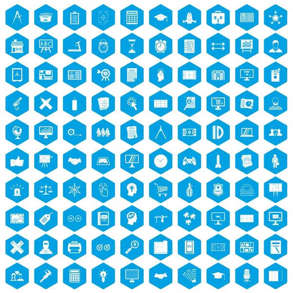 100 planı simgeleri mavi ayarla