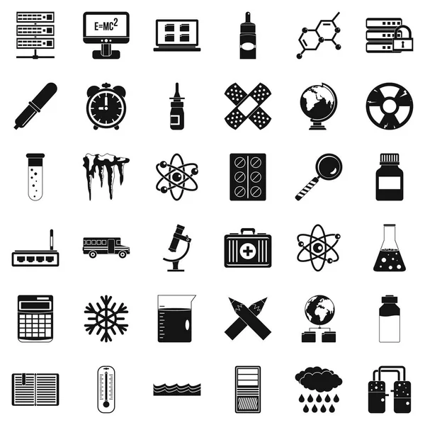 Conjunto de iconos de química, estilo simple — Archivo Imágenes Vectoriales