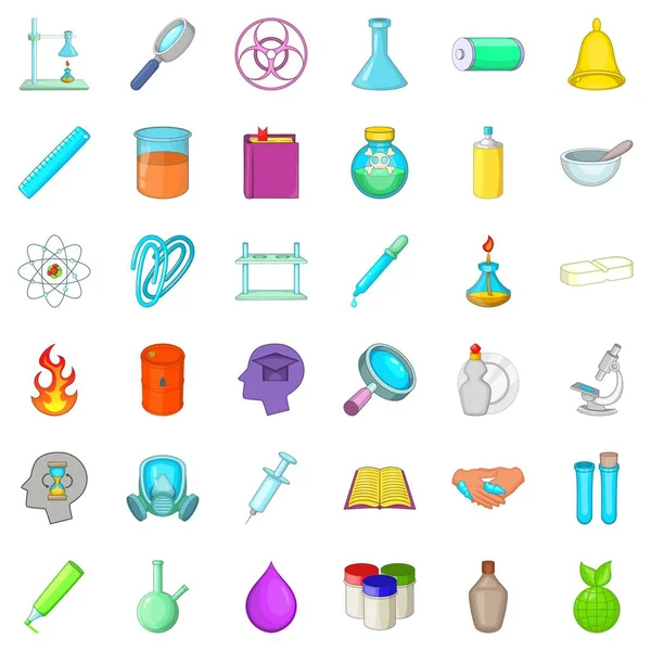 Laboratuvar Icons set, karikatür tarzı