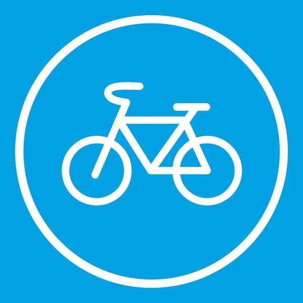 Icono de bicicleta signo blanco — Vector de stock