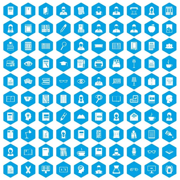 100 okuyucu simgeleri mavi ayarla