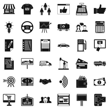 Finans iş simgeler kümesi, basit tarzı