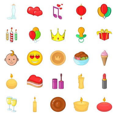 Randevu Icons set, karikatür tarzı