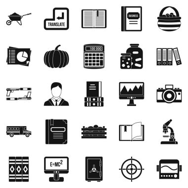 Becerileri Icons set, basit tarzı