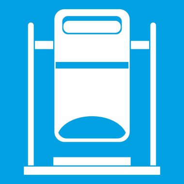 Çöp tenekesi simgesi Beyaz sallanan