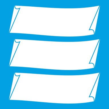 Üç afiş simgesi Beyaz