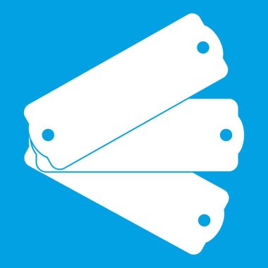 Üç etiketi simgesi Beyaz