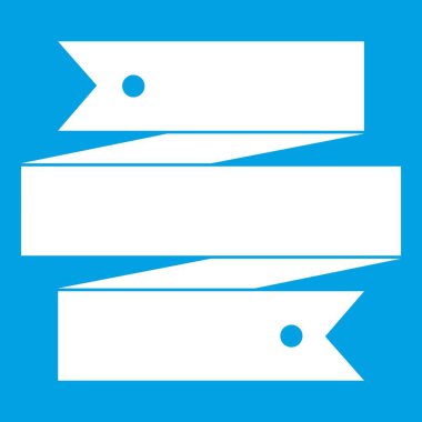 Kurdele afiş simgesi Beyaz