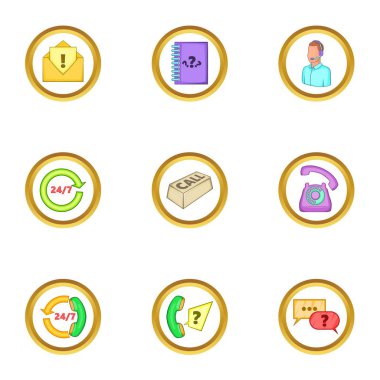 Servis simge seti, karikatür tarzı ara