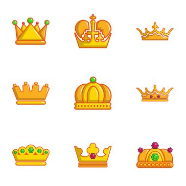 Taç simgelerin türleri ayarla, stil düz