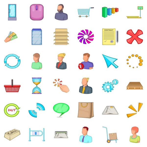 İş İkonları/Simgeleri ayarla, tarzı çizgi film