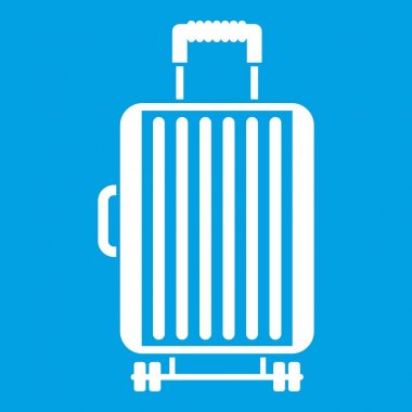 Bavul tekerlekleri beyaz simge üzerinde