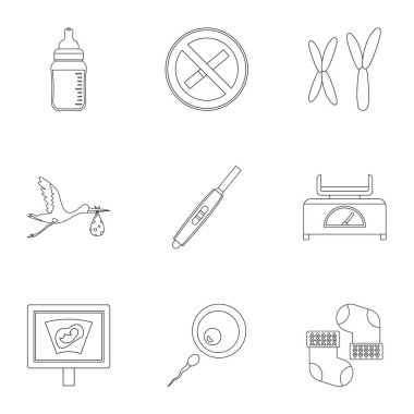 Gebelik Icons set, anahat stili