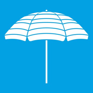 Plaj şemsiye simgesi Beyaz