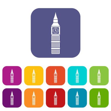 Büyük Ben saat Icons set