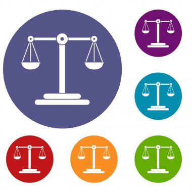 Ölçekler denge Icons set