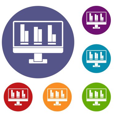 Bilgisayar ekranı simgeleri iş grafik ayarla