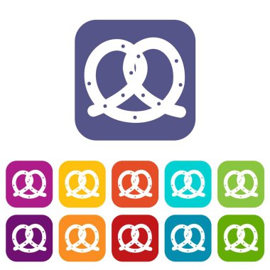 Tuzlu kraker Icons set