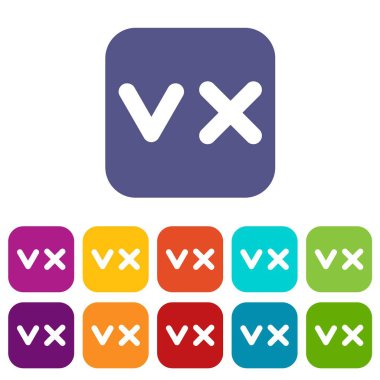 Yağ kene ve çapraz Icons set