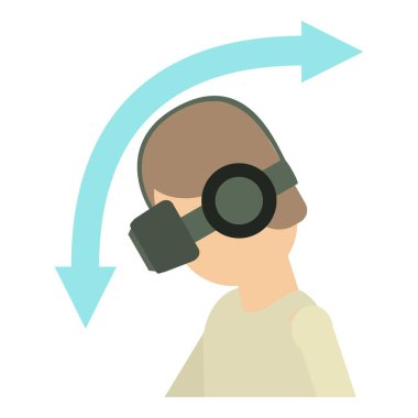 VR gözlük simgesi, karikatür tarzı