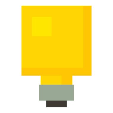 Kare ampul simgesi, karikatür tarzı