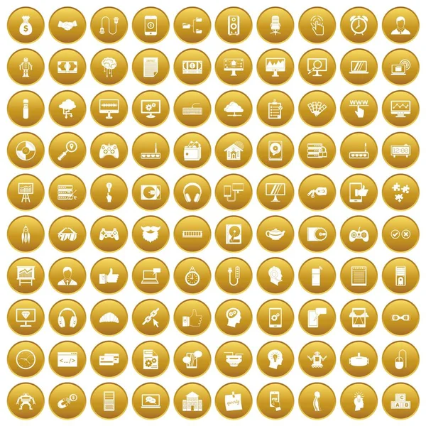 Altın 100 programcısı Icons set