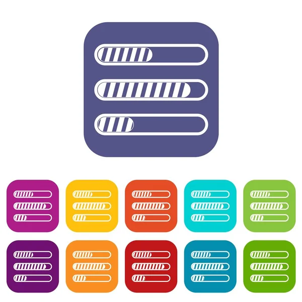 İşareti yatay sütunlar yük Icons set