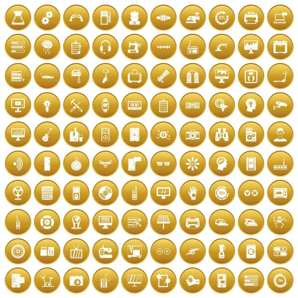 100 gesetzte Gold — Stockvektor