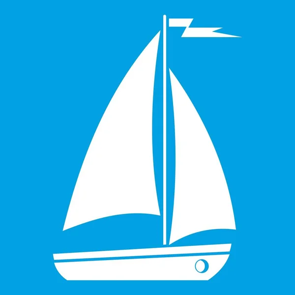 Icono del barco blanco — Vector de stock