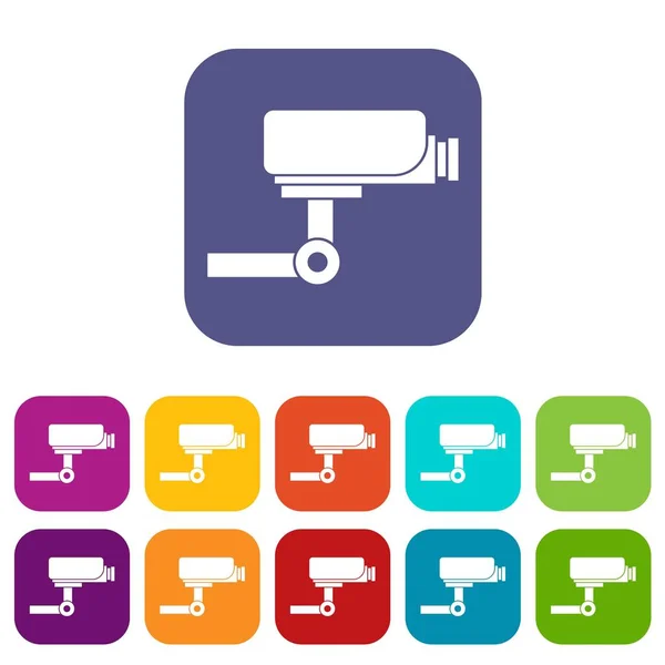 CCTV kamery ikony nastavit — Stockový vektor