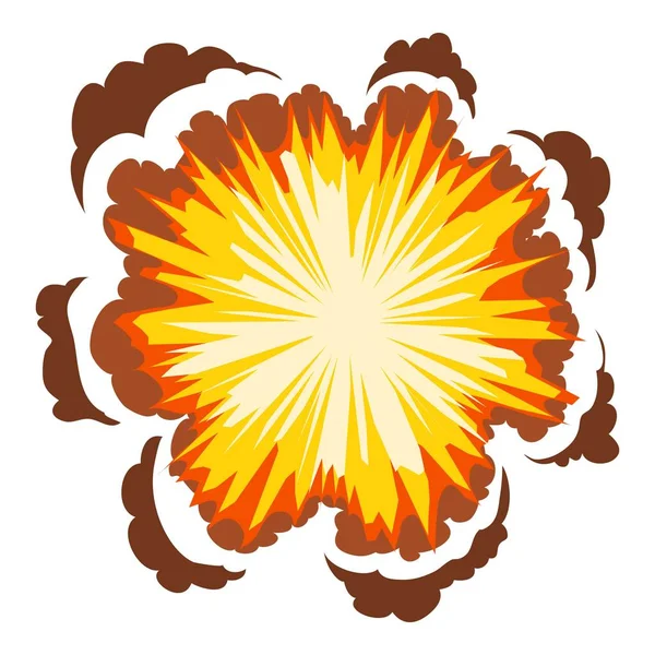 Explosion Ikone, Cartoon-Stil — Stockvektor