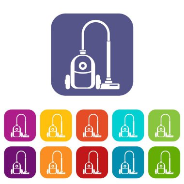Elektrikli süpürge Icons set