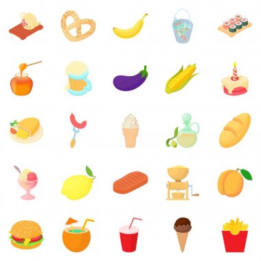 Kokteyl Icons set, karikatür tarzı