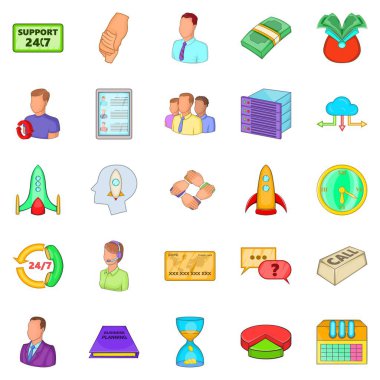 Toplama Icons set, karikatür tarzı