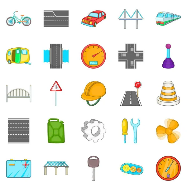 Gateway Icons Set, Cartoon-Stil — Stockvektor