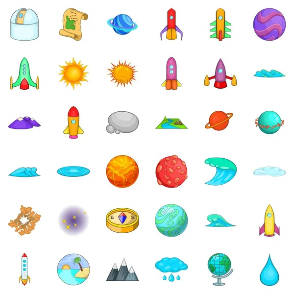 Evren Icons set, karikatür tarzı