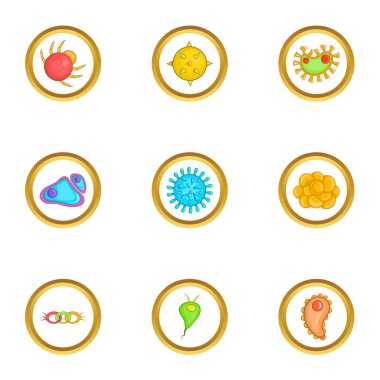 Virüs Icons set, karikatür tarzı