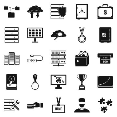 Para harcamaları Icons set, basit tarzı