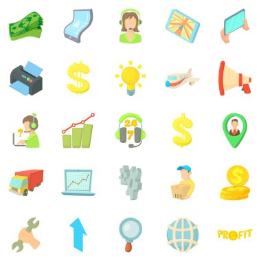 Maaş Icons set, karikatür tarzı hesaplanması