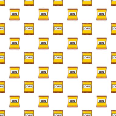 Patates cipsi desen kesintisiz sarı çanta