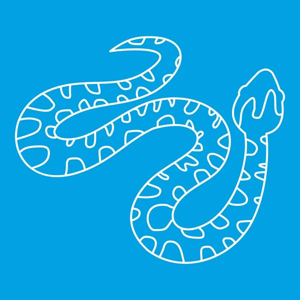 Icono de serpiente manchado, estilo de contorno — Vector de stock