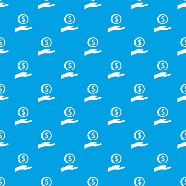 El ve Doları para desen kesintisiz mavi