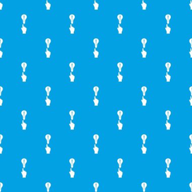 Bir parmak işaretçi ve ampul kesintisiz mavi model