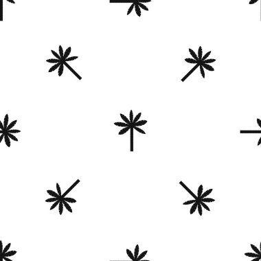 Palmiye ağacı desen sorunsuz siyah