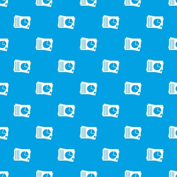 Feuilles de papier avec motif graphique bleu sans couture — Image vectorielle