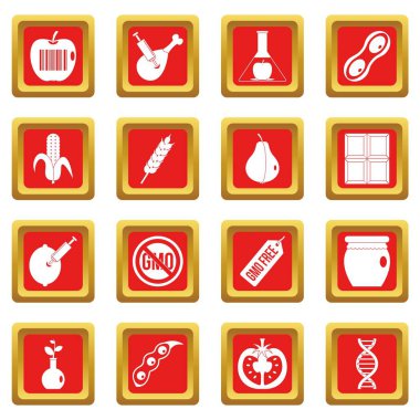 Kırmızı GDO Icons set