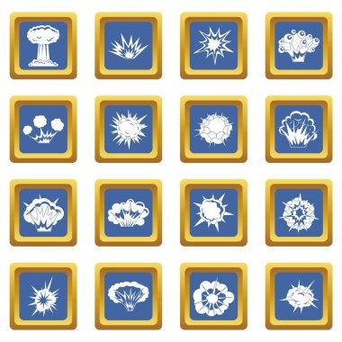 Patlama simgeleri mavi ayarla