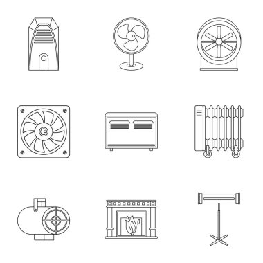 Klima simge seti, anahat stili