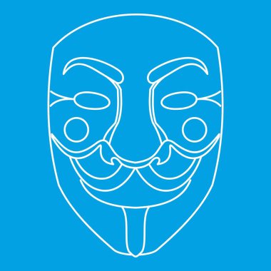 Suç maske simgesi, anahat stili