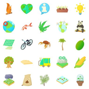 Canlıların Icons set, karikatür tarzı